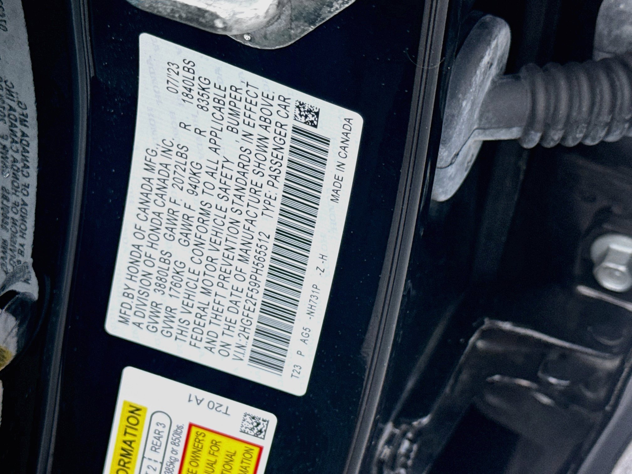 Certified 2023 Honda Civic Sport image 34