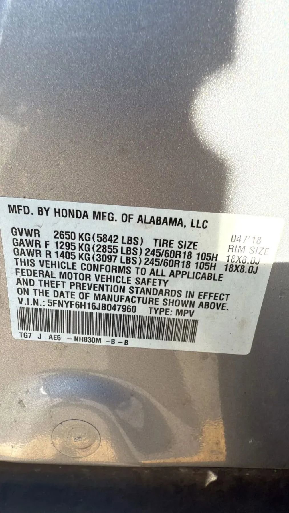 Used 2018 Honda Pilot LX image 34