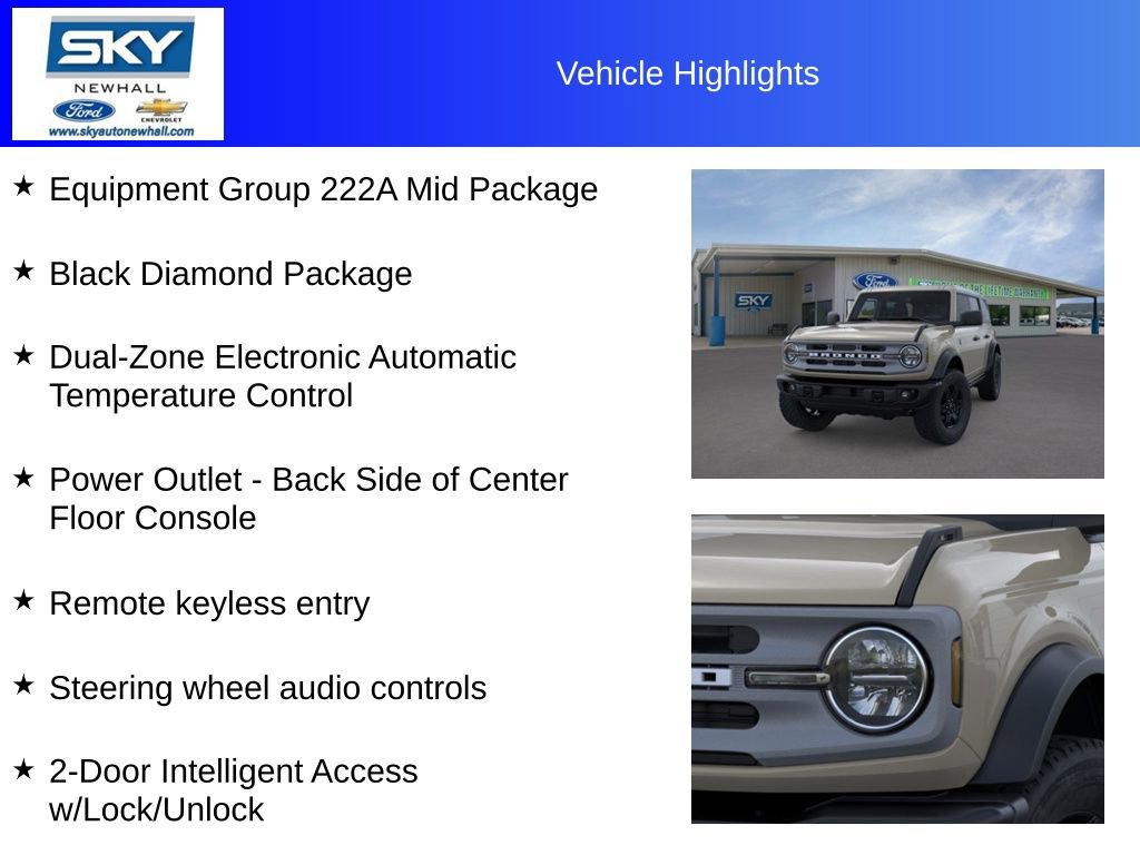 New 2025 Ford Bronco Big Bend w/ Black Diamond Package image 12