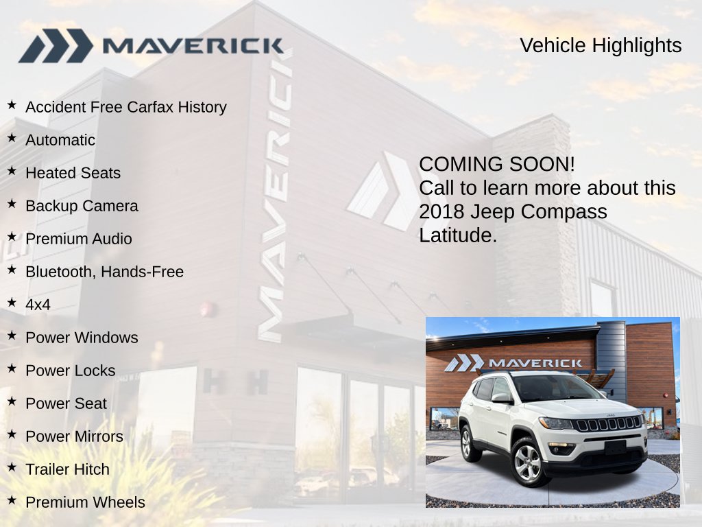 Used 2018 Jeep Compass Latitude w/ Popular Equipment Group AWD/4WD image 3