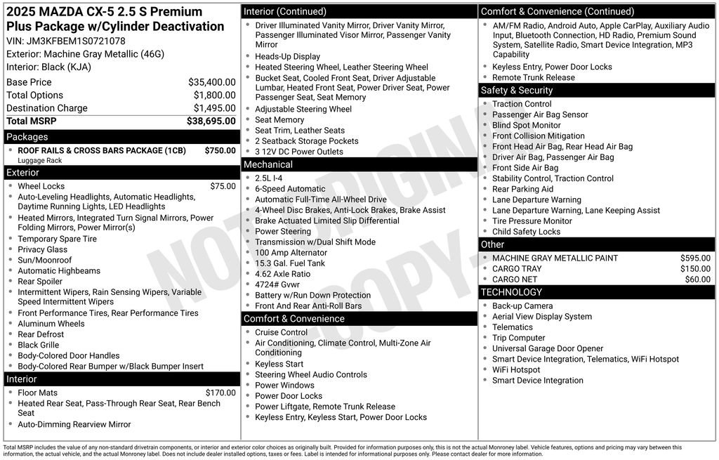 New 2025 MAZDA CX-5 AWD 2.5 S image 3