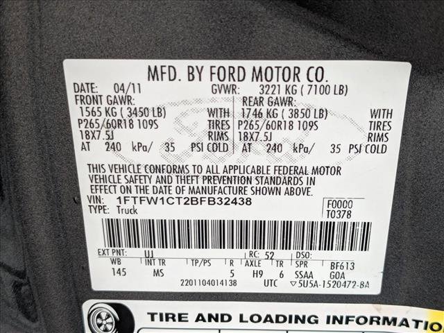 Used 2011 Ford F150 XLT w/ XLT Chrome Pkg image 23