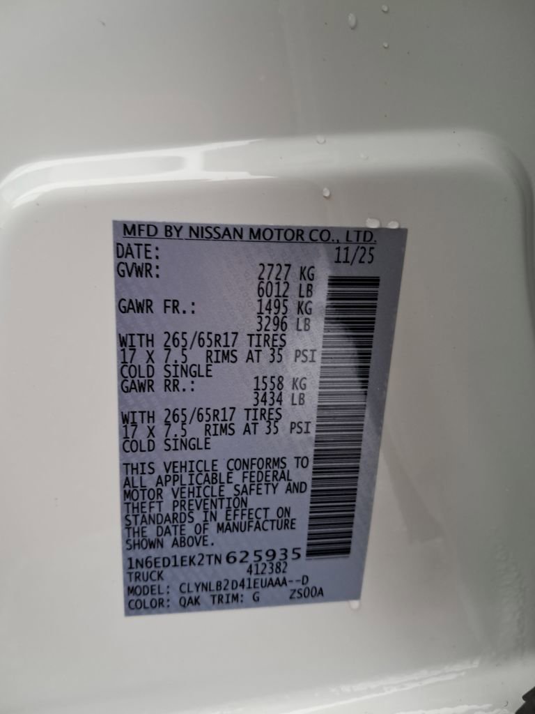 New 2026 Nissan Frontier SV w/ All-Weather Content Package image 34