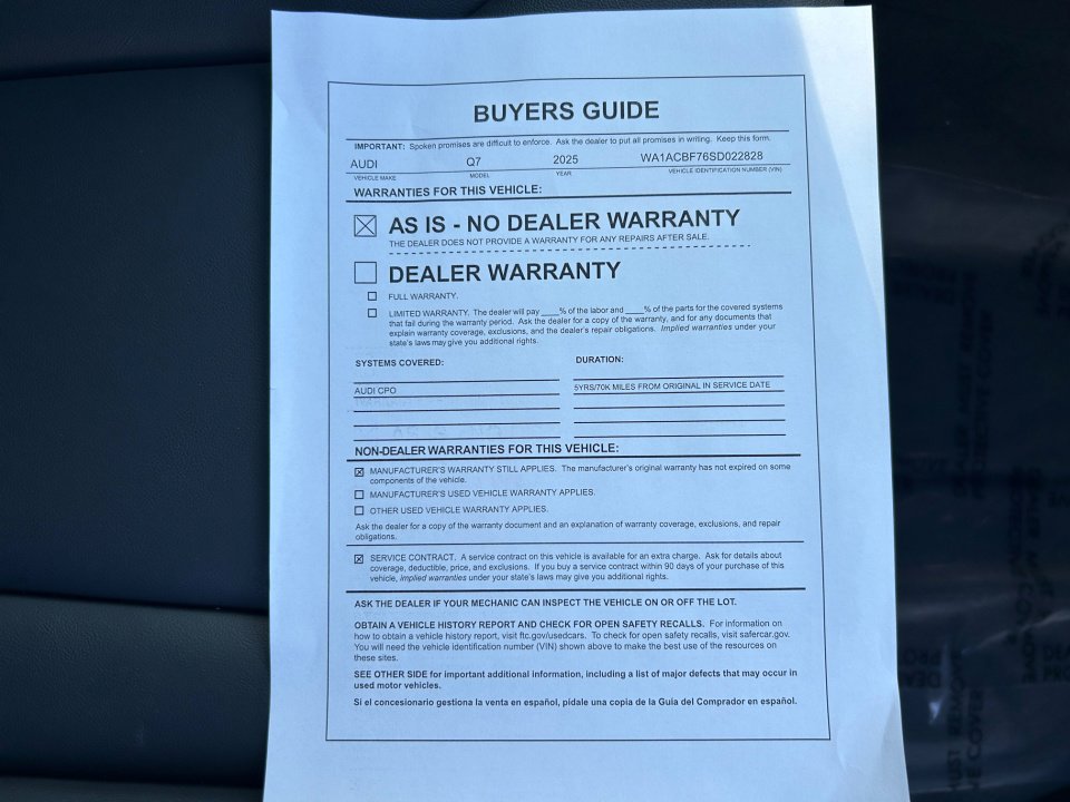 Certified 2025 Audi Q7 2.0T Premium image 33