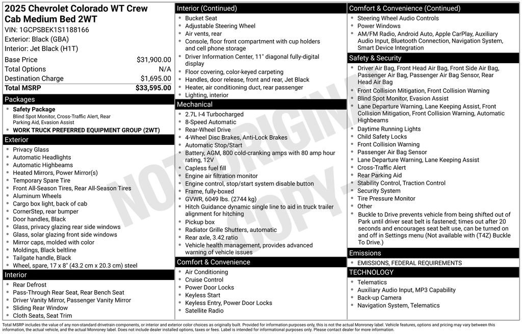 Used 2025 Chevrolet Colorado W/T image 6