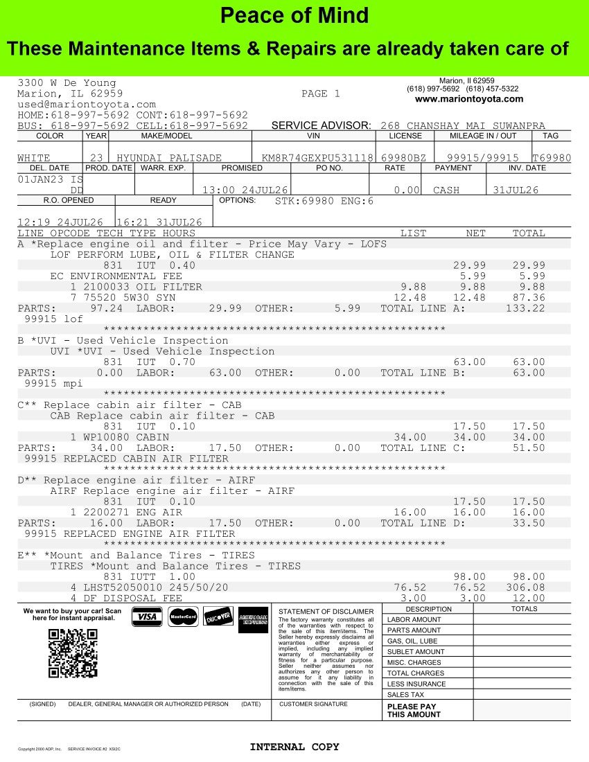 Used 2023 Hyundai Palisade Calligraphy FWD image 38