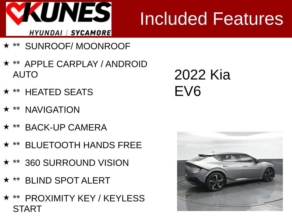 Used 2022 Kia EV6 GT-Line w/ GT-Line Suede Seat Package AWD/4WD image 2