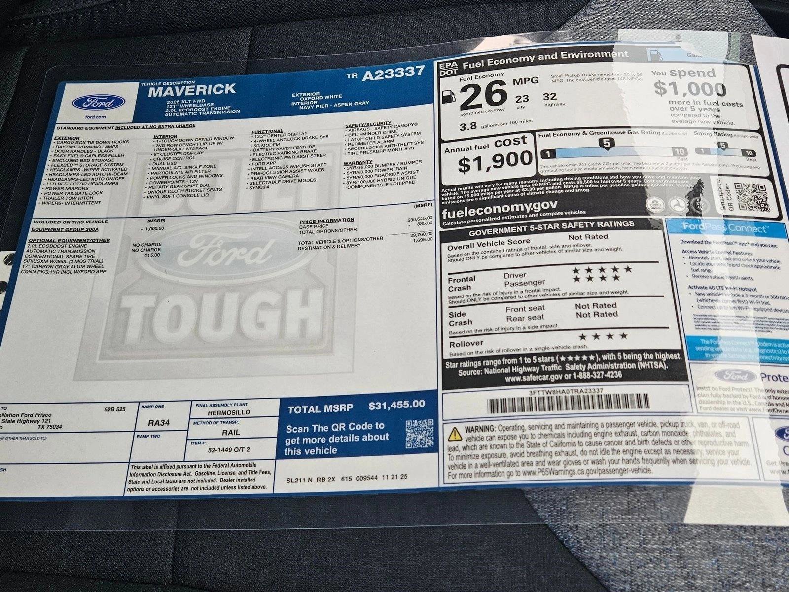 New 2026 Ford Maverick XLT FWD image 18