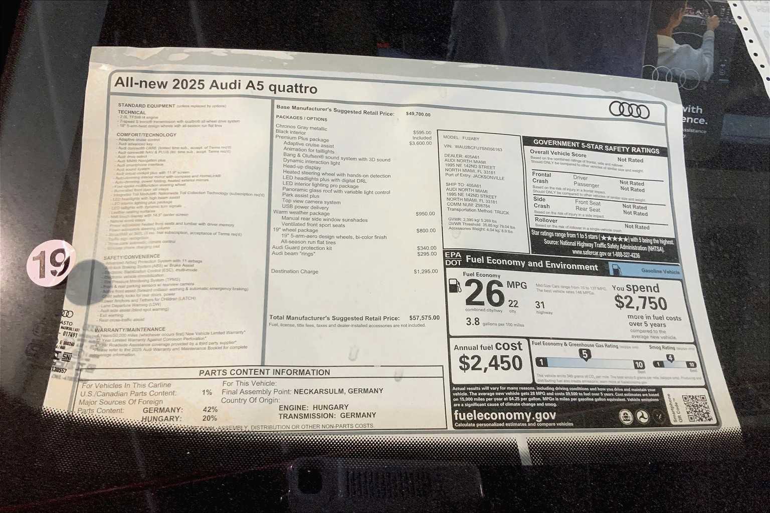 New 2025 Audi A5 2.0T Premium Plus image 19
