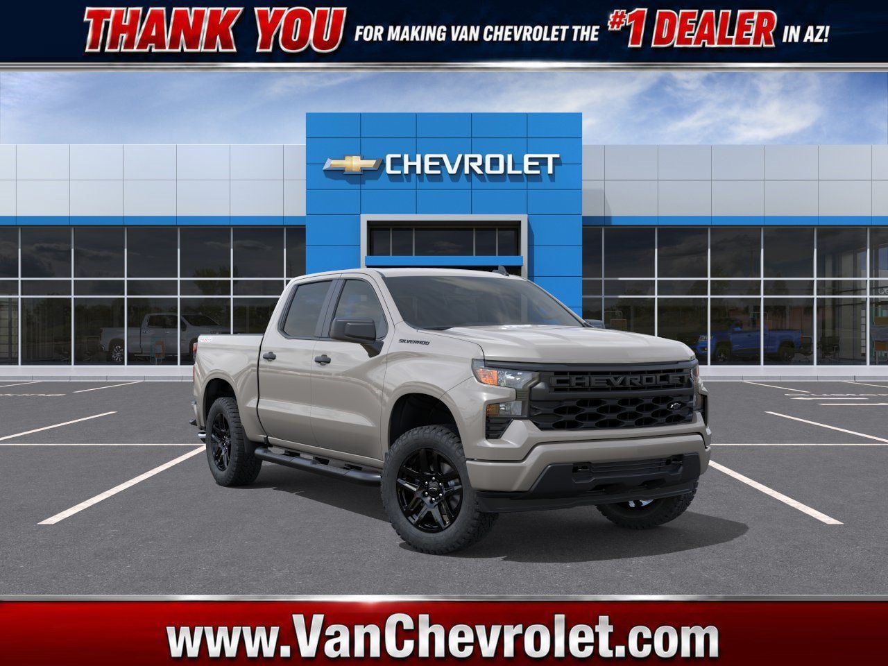New 2026 Chevrolet Silverado 1500 Custom w/ Turbomax Blackout Package