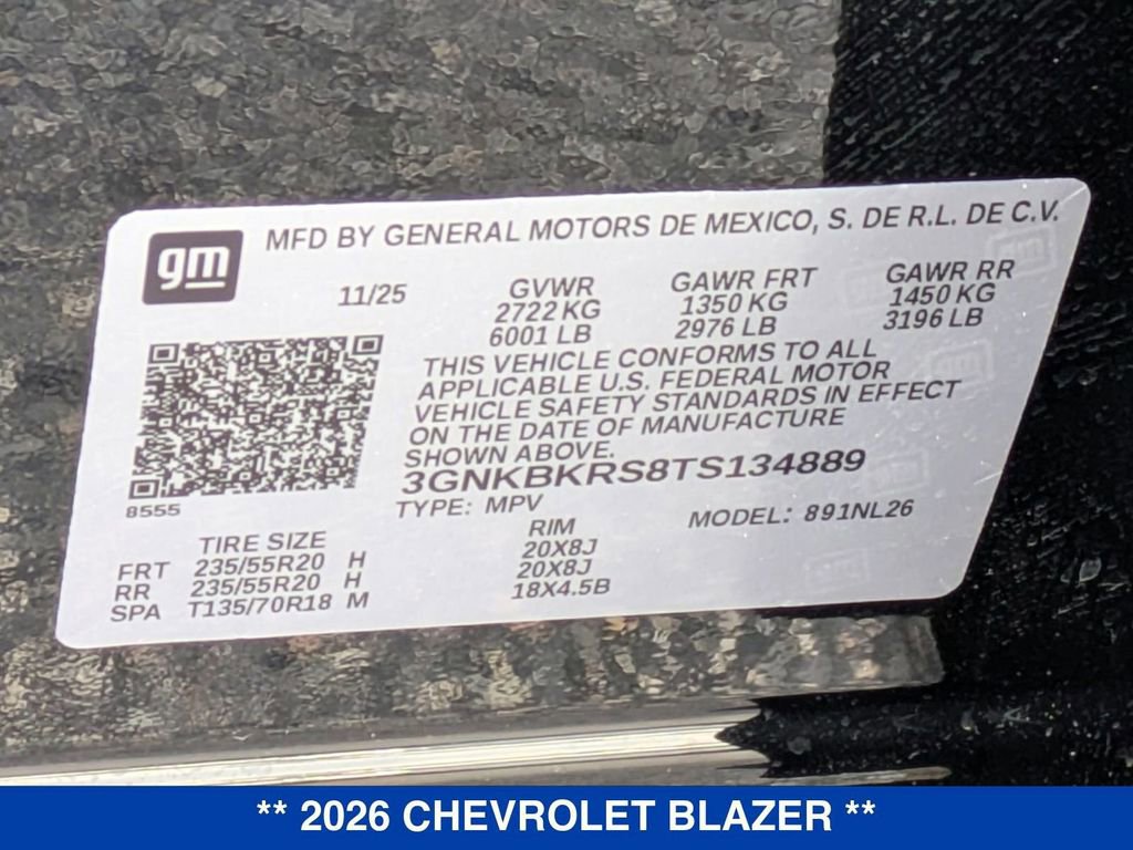 New 2026 Chevrolet Blazer RS w/ LPO, Floor Liner Package image 40