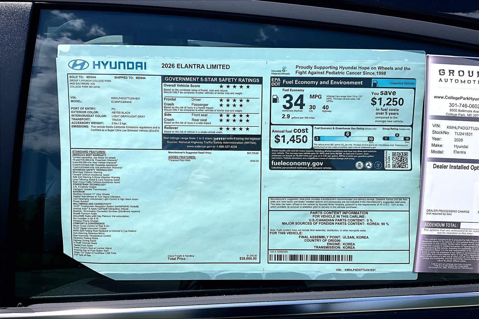 New 2026 Hyundai Elantra Limited FWD image 19