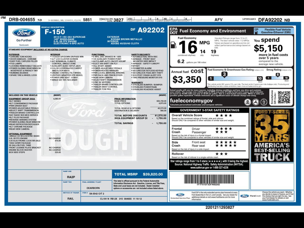 Used 2013 Ford F150 XLT w/ Luxury Equipment Group image 3