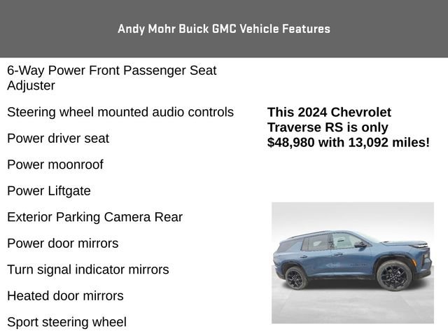 Used 2024 Chevrolet Traverse RS AWD/4WD image 12