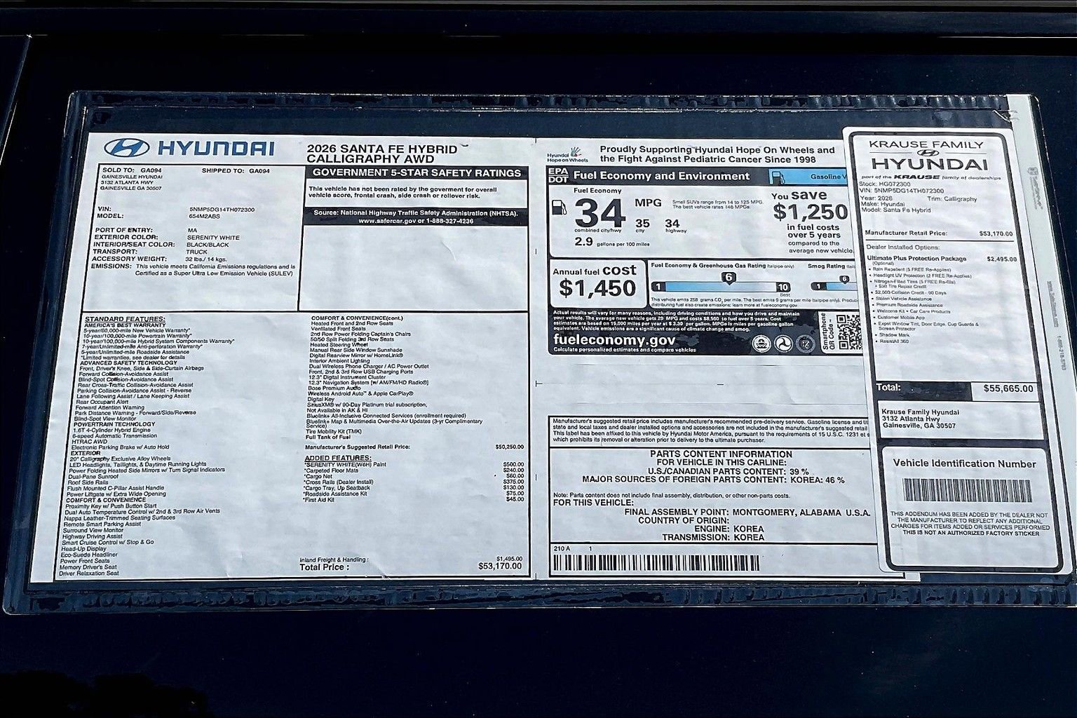 New 2026 Hyundai Santa Fe Calligraphy AWD/4WD image 14