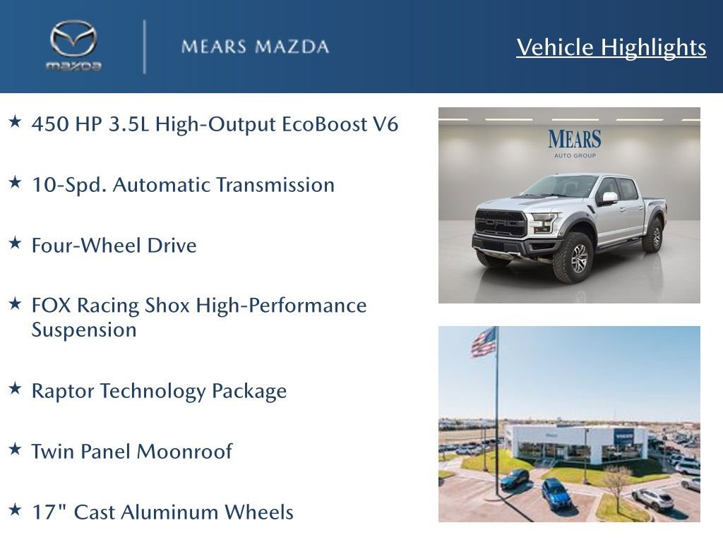 Used 2017 Ford F150 Raptor w/ Equipment Group 802A Luxury image 2