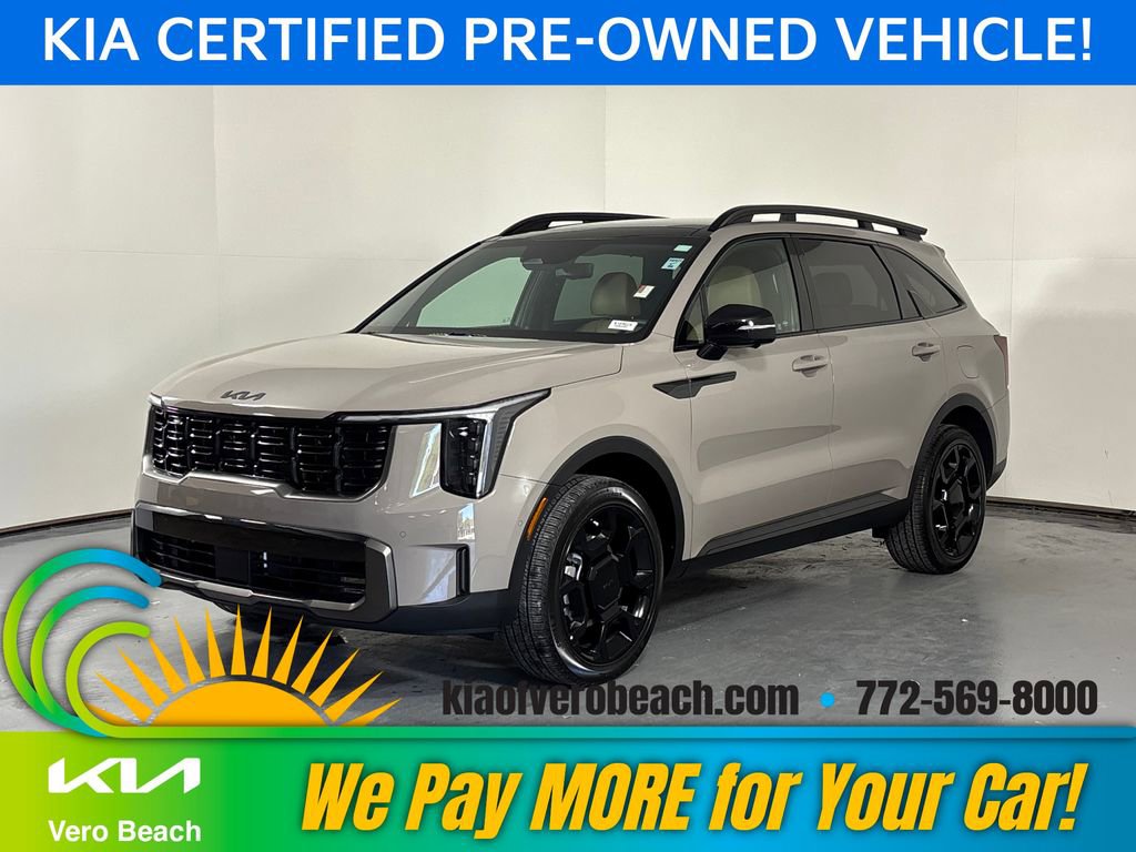 Certified 2025 Kia Sorento SX Prestige w/ Olive Brown Leather Package