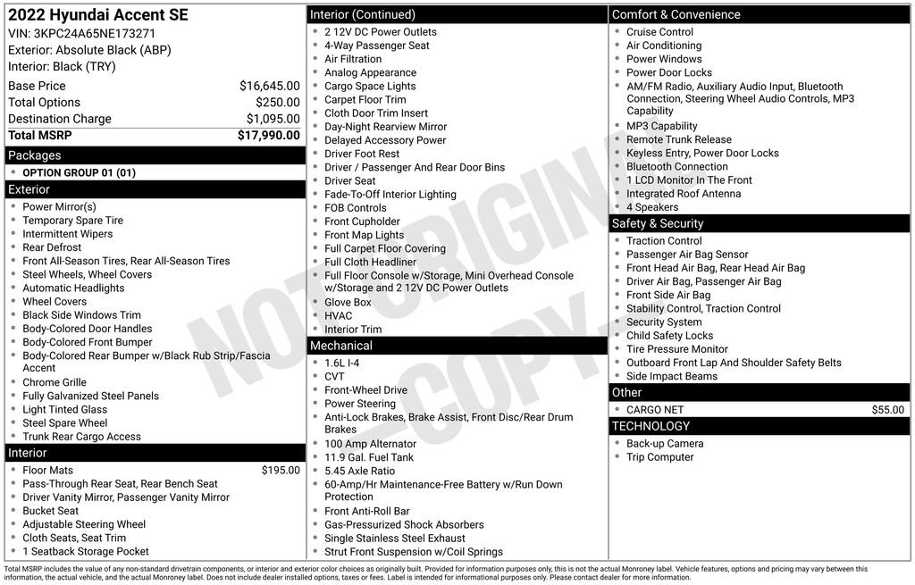 Used 2022 Hyundai Accent SE image 4