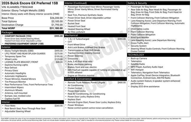 Certified 2026 Buick Encore GX Preferred w/ Comfort Package FWD image 12