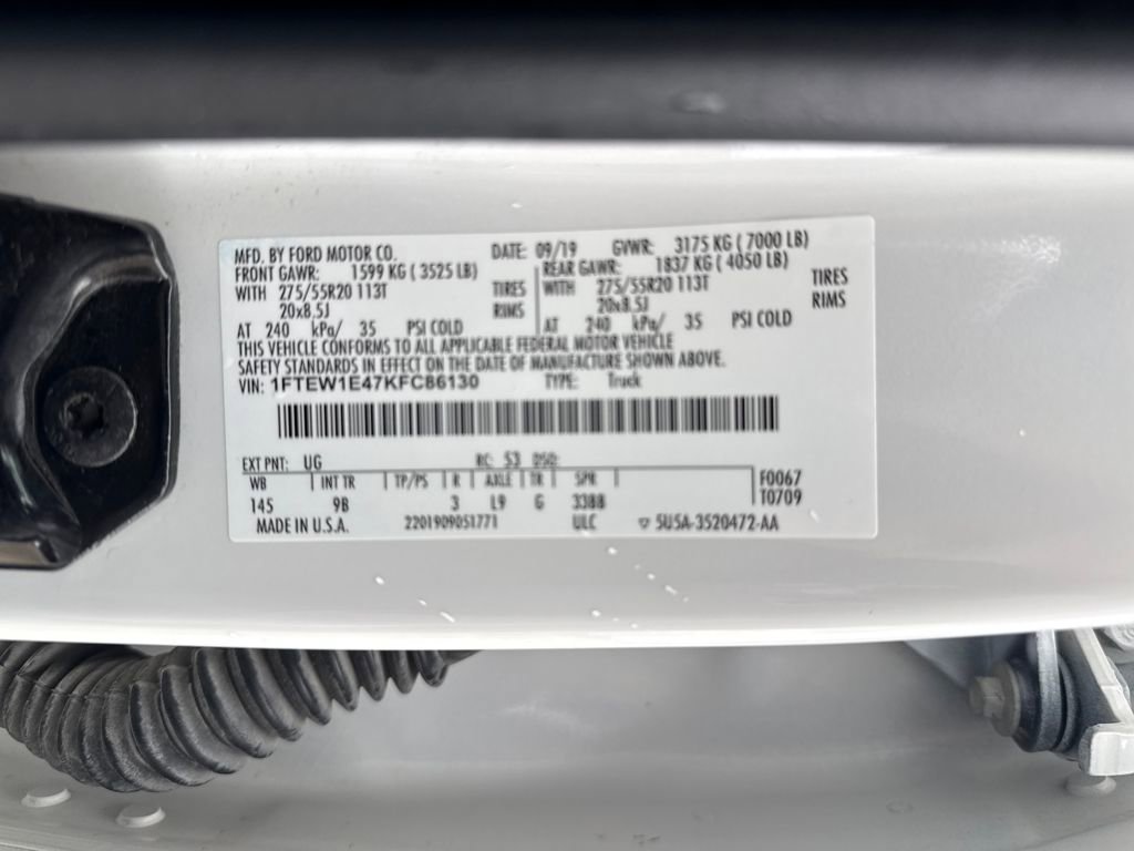 Used 2019 Ford F150 Platinum w/ Equipment Group 701A Luxury image 20