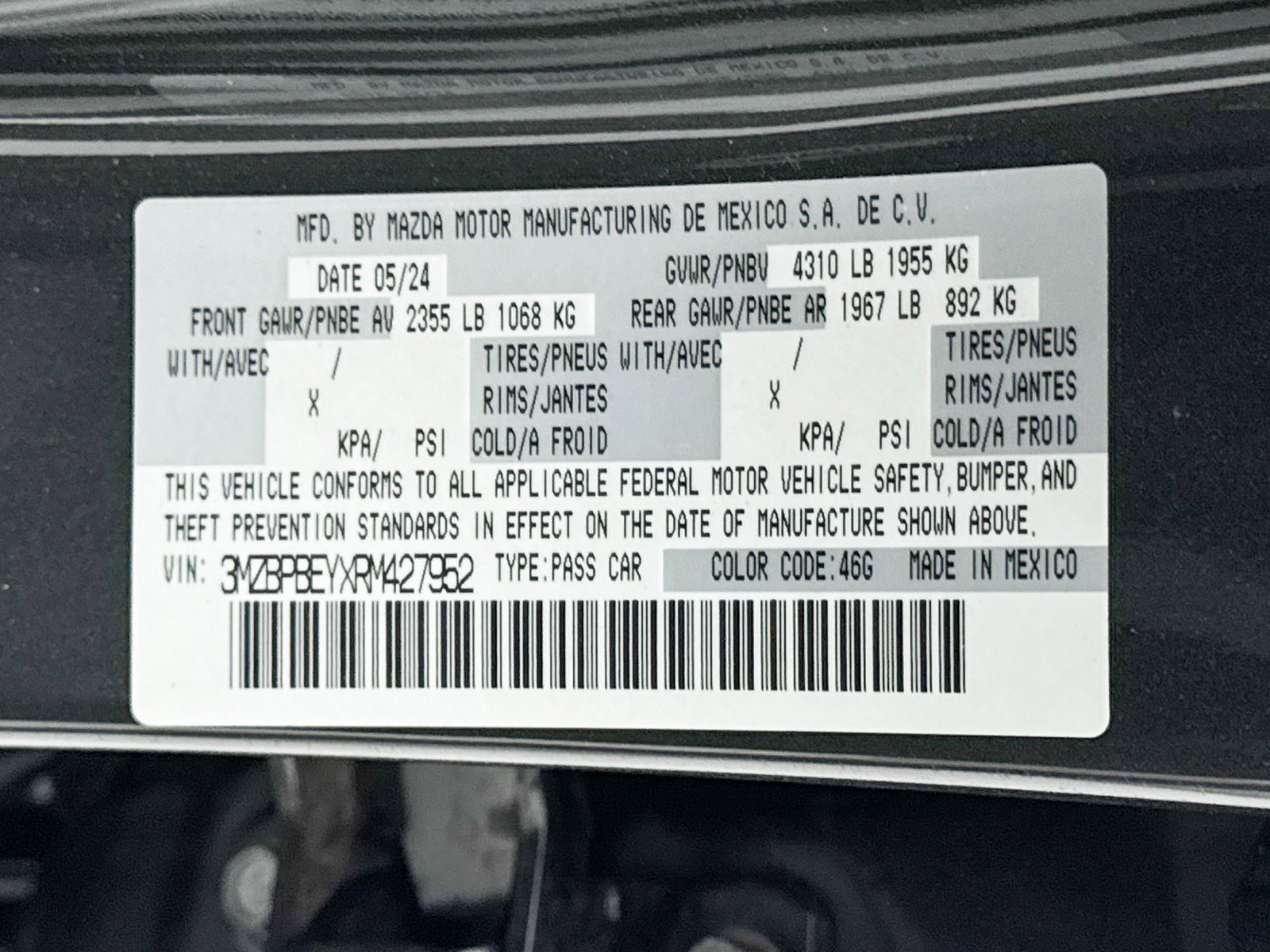 Certified 2024 MAZDA MAZDA3 2.5 Turbo Sedan w/Premium Plus image 40