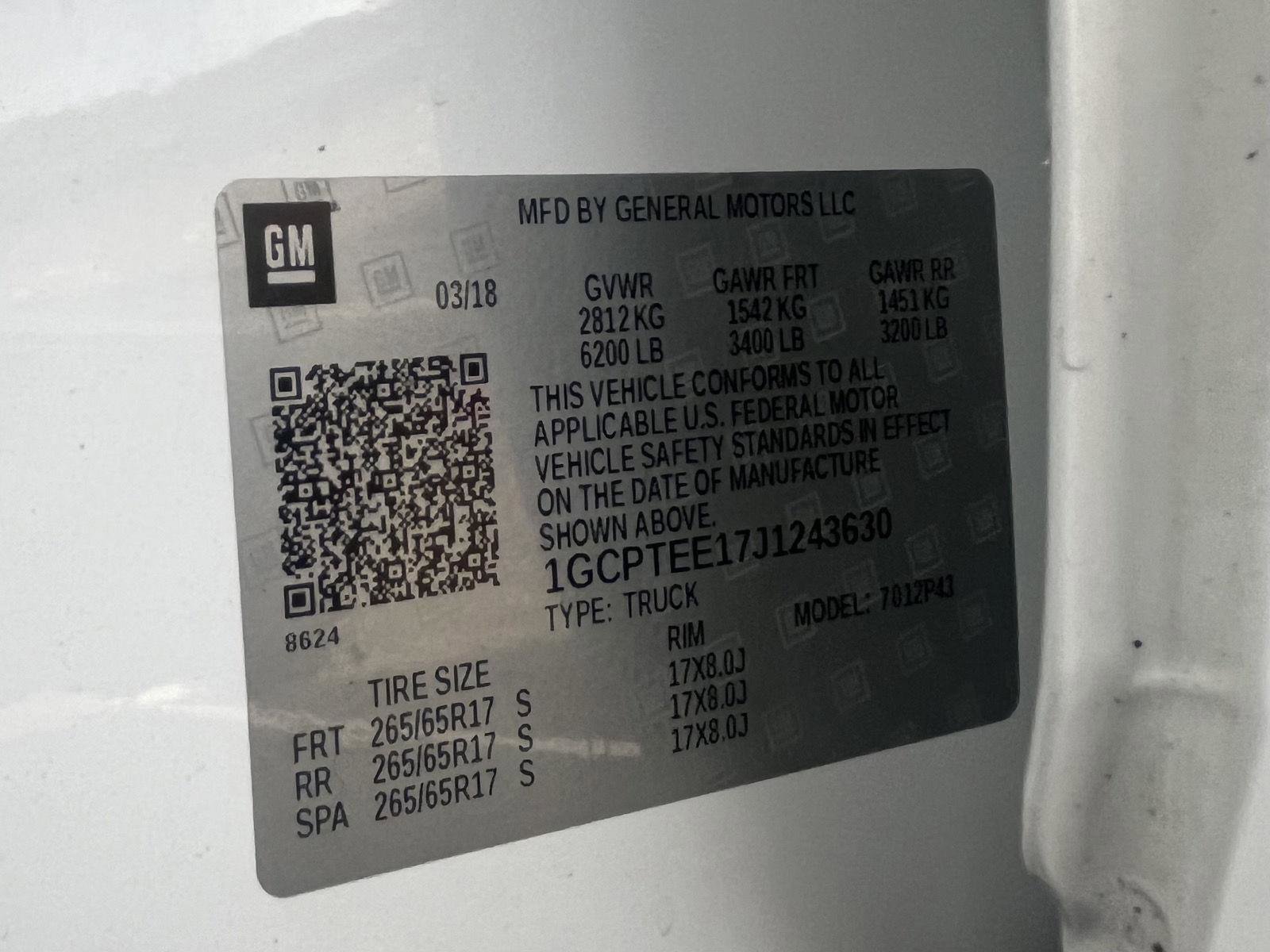 Used 2018 Chevrolet Colorado ZR2 w/ LPO, Premium Interior Package image 32