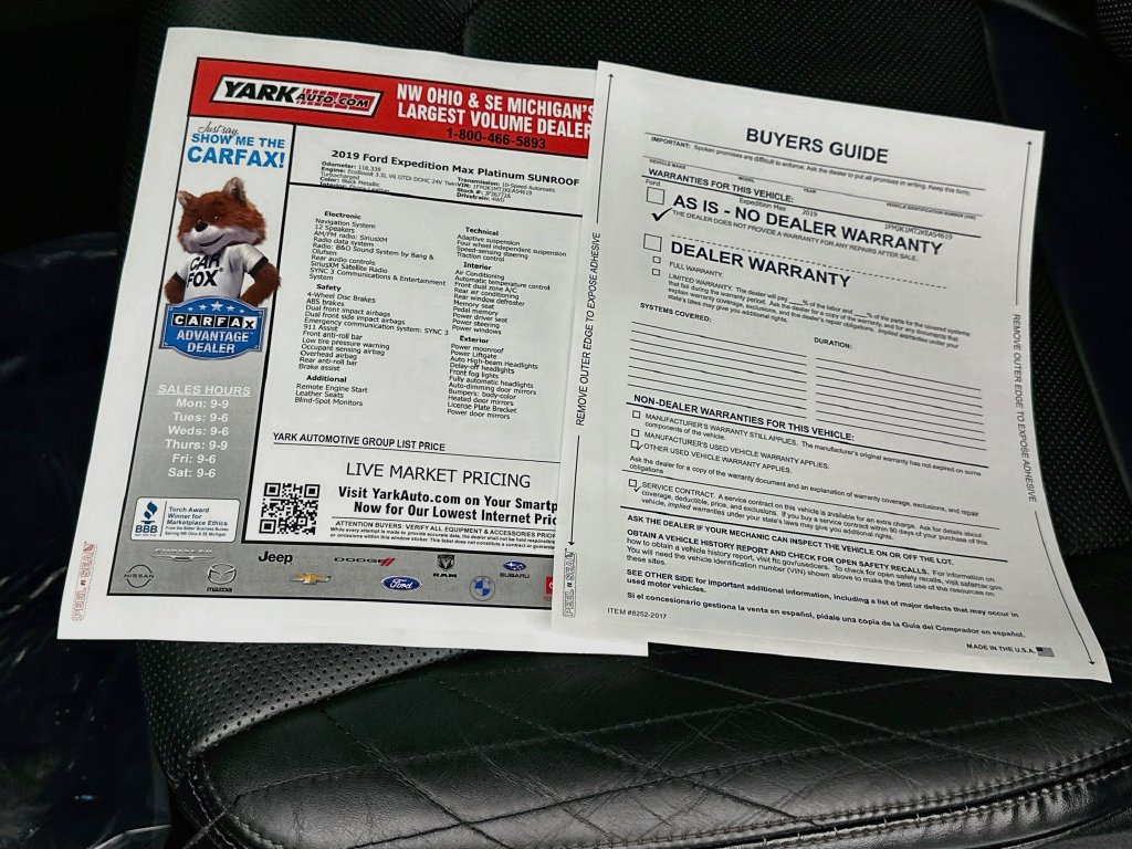 Used 2019 Ford Expedition Max Platinum AWD/4WD image 14