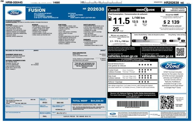Used 2017 Ford Fusion Sport AWD/4WD image 6