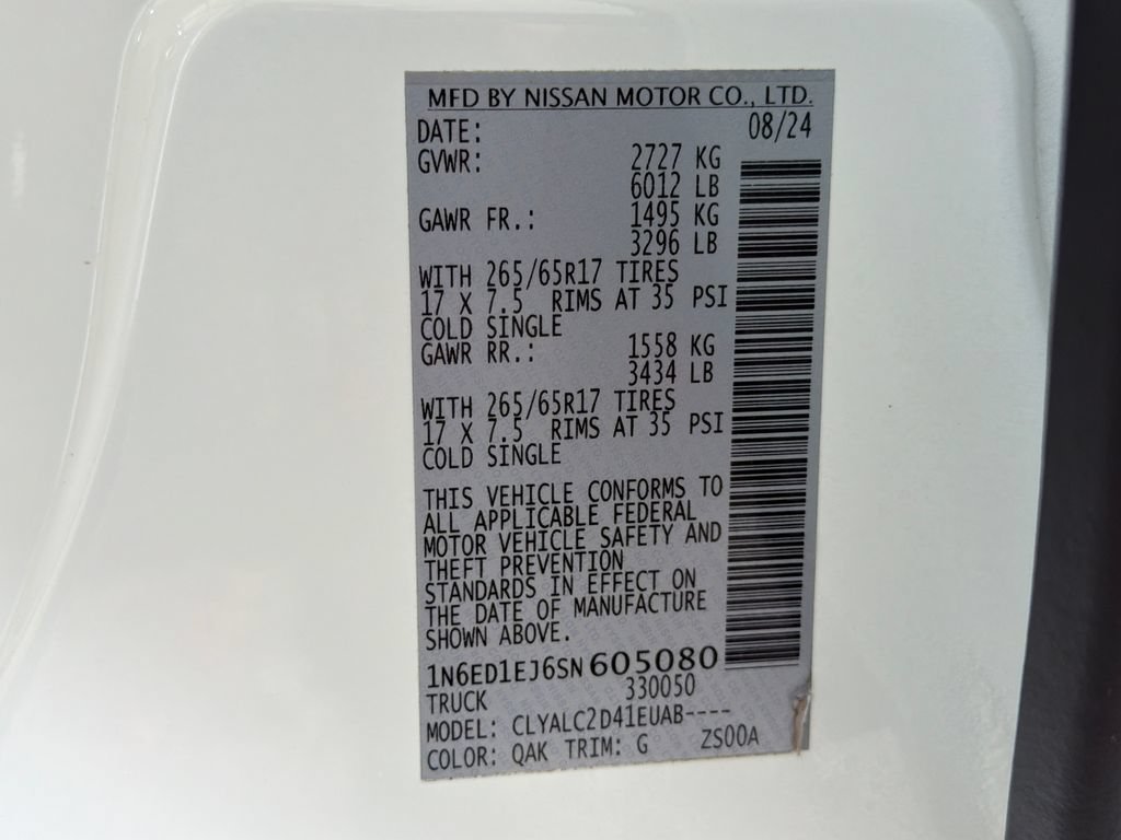 Used 2025 Nissan Frontier SV w/ SV Convenience Package RWD image 34
