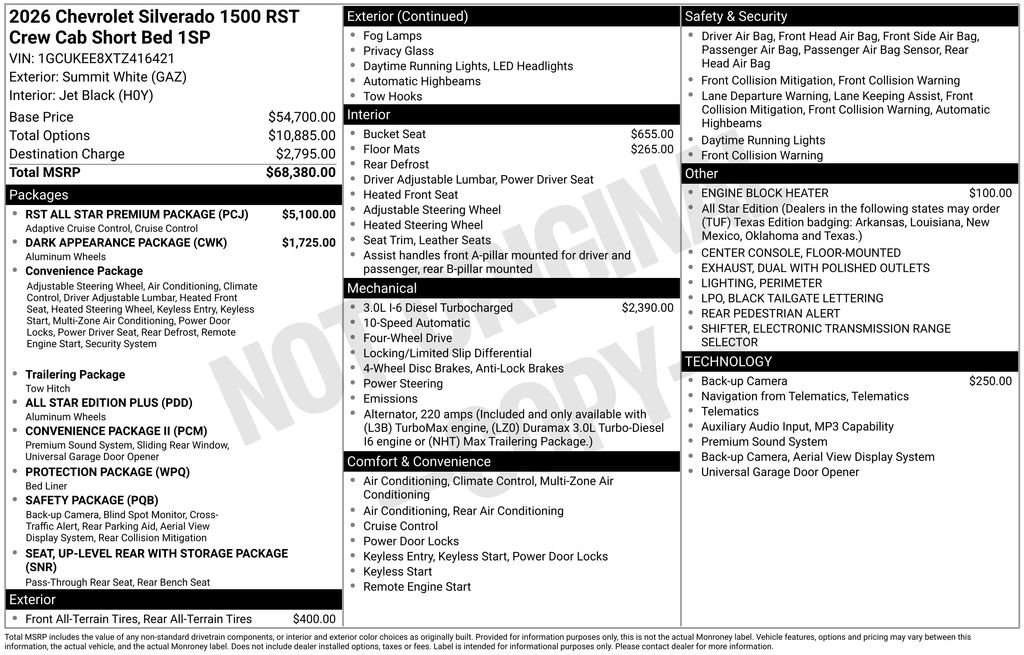 New 2026 Chevrolet Silverado 1500 RST w/ RST All Star Premium Package AWD/4WD image 31
