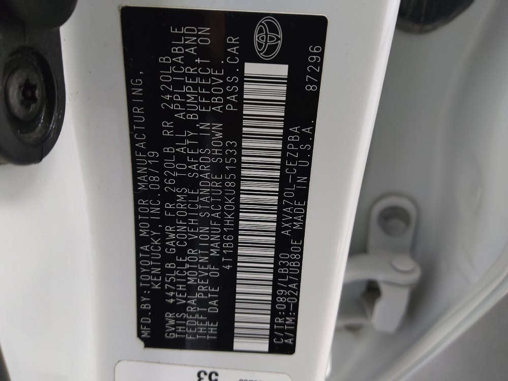 Used 2019 Toyota Camry XSE w/ 4 Season Floor Mat Package FWD image 33
