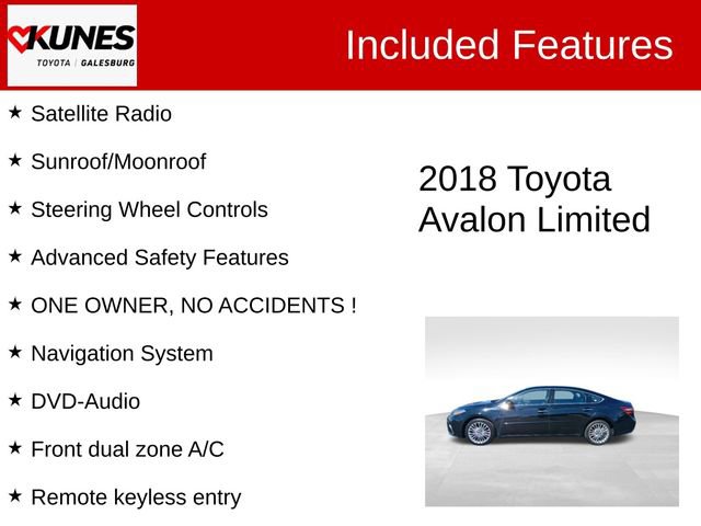 Used 2018 Toyota Avalon Limited w/ Carpet Mat Package FWD image 3
