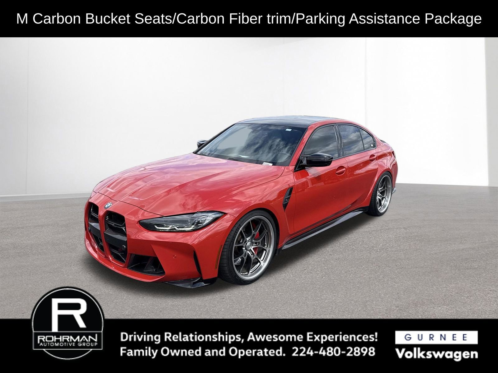 Used 2021 BMW M3 Competition w/ Parking Assistance Package RWD image 1