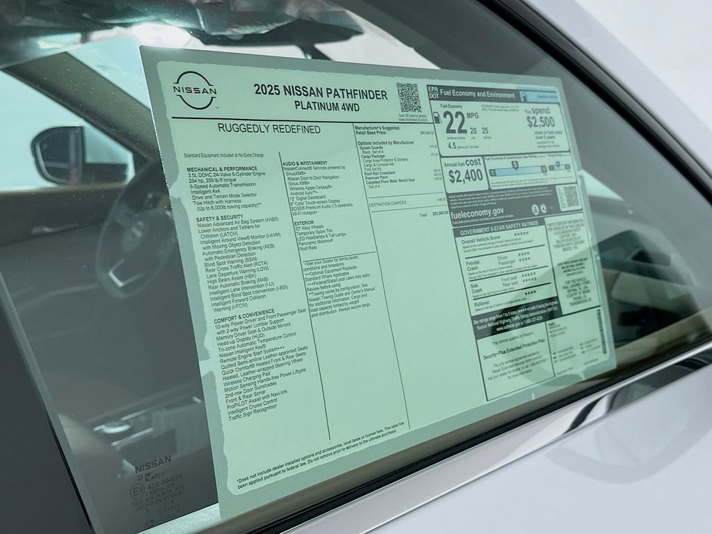 New 2025 Nissan Pathfinder Platinum w/ Cargo Package image 13