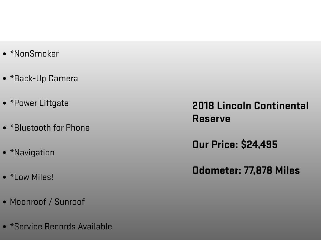 Used 2018 Lincoln Continental Reserve w/ Luxury Package image 12