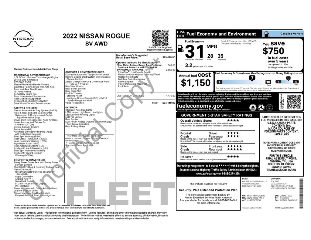 Used 2022 Nissan Rogue SV w/ SV Premium Package image 26