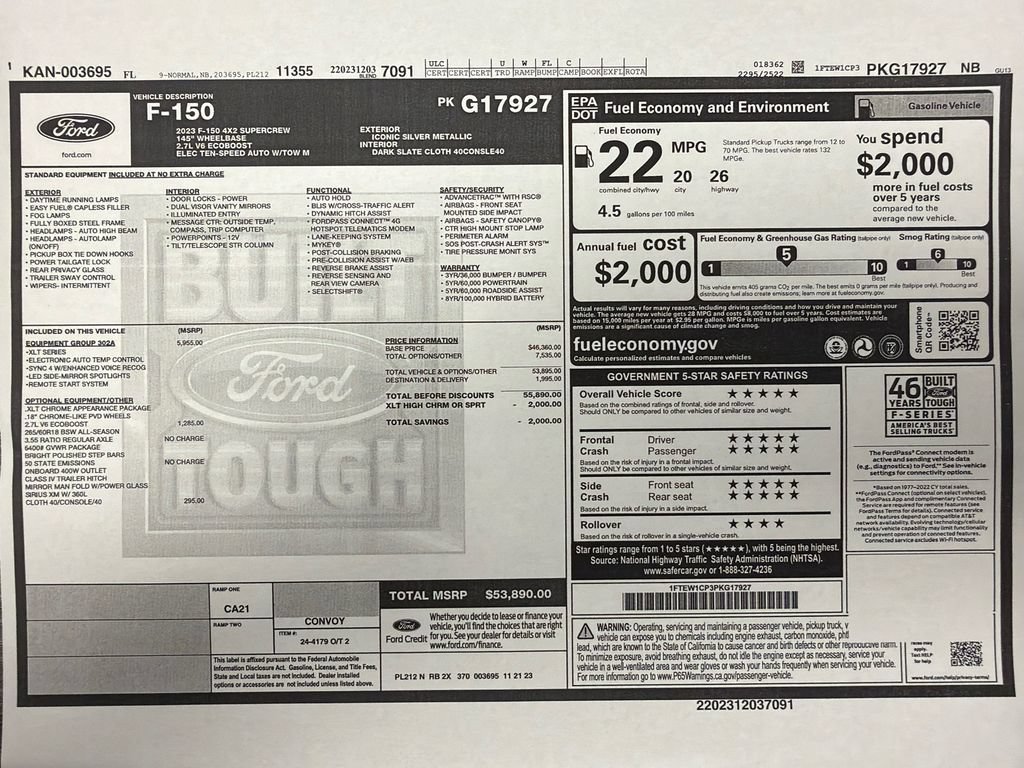 Used 2023 Ford F150 XLT w/ Equipment Group 302A High RWD image 30