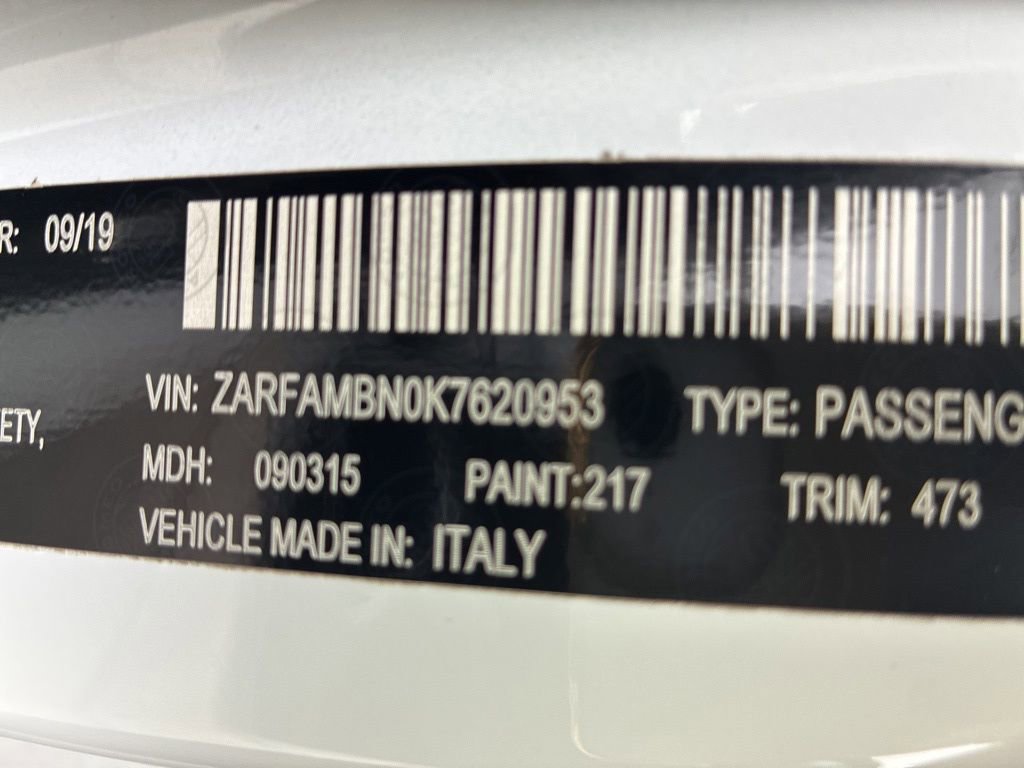 Used 2019 Alfa Romeo Giulia Ti Sport w/ Quick Order Package 22U Sport image 16