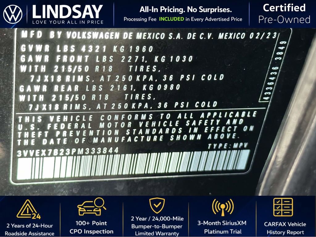 Used 2023 Volkswagen Taos SE w/ Panoramic Sunroof Package FWD image 27