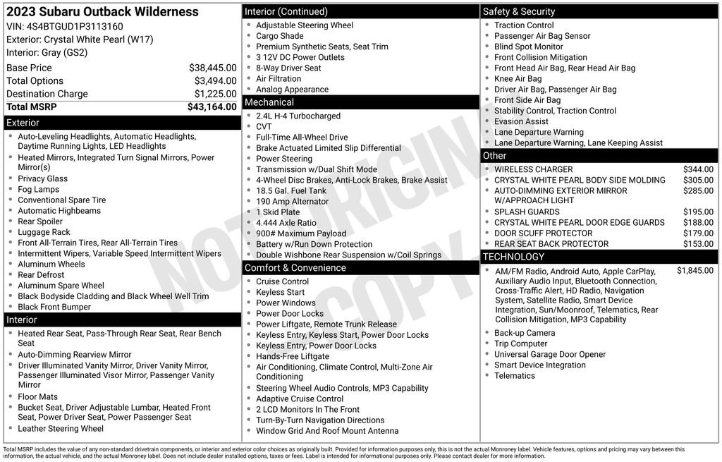 Certified 2023 Subaru Outback Wilderness image 8