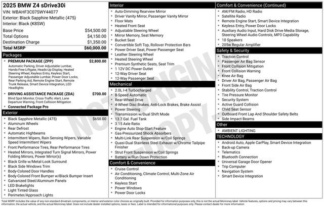 Used 2025 BMW Z4 sDrive30i RWD image 27