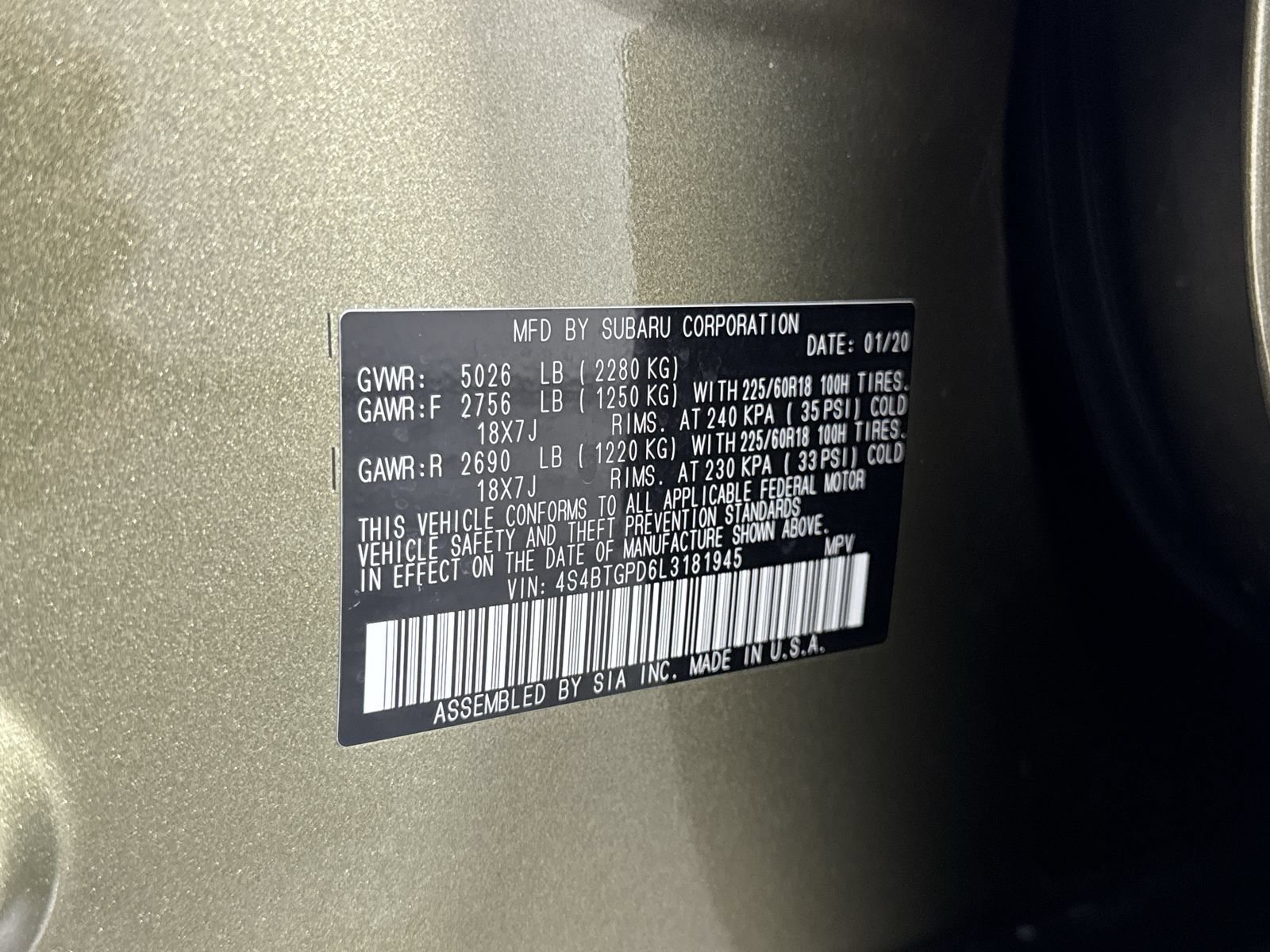 Used 2020 Subaru Outback Touring XT AWD/4WD image 12