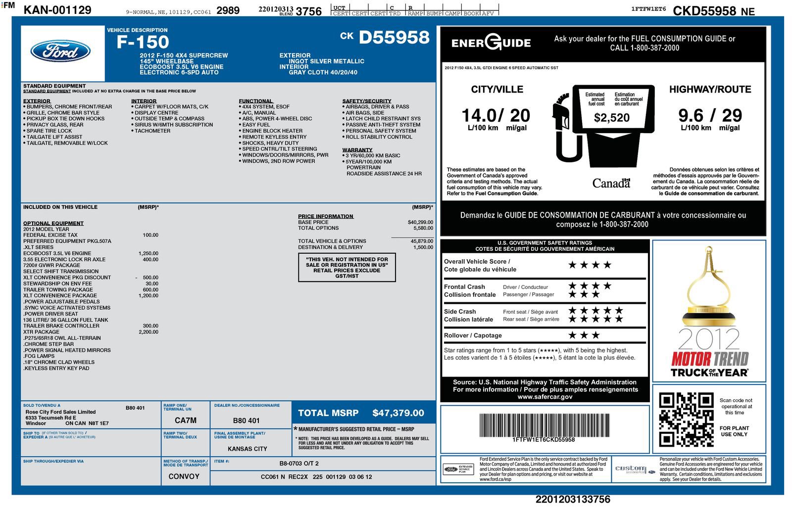 Used 2012 Ford F150 XLT w/ XTR Pkg AWD/4WD image 14