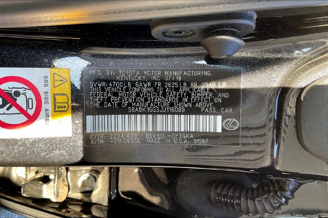 Used 2018 Lexus ES 350 w/ Navigation System Package FWD image 3