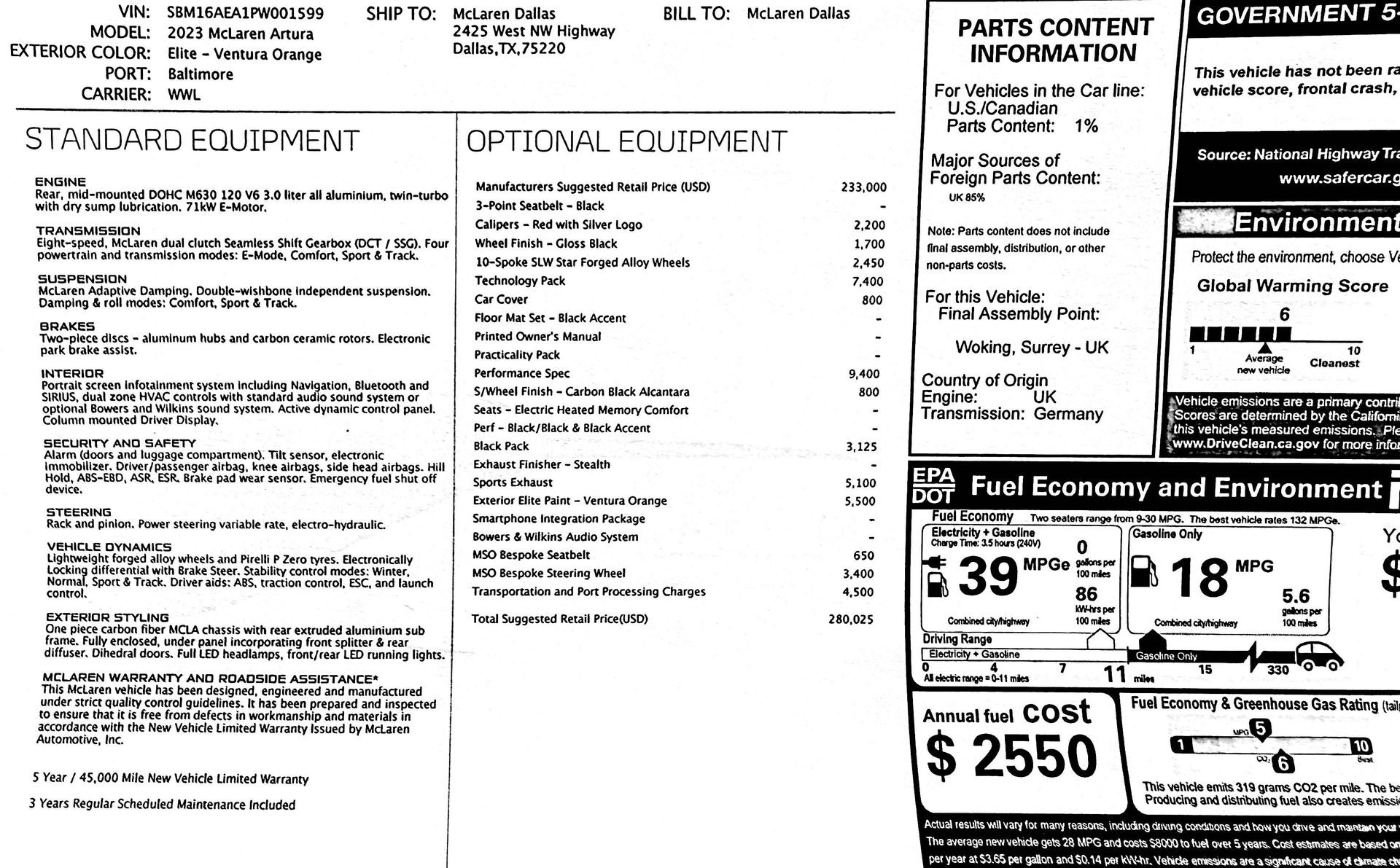 Used 2023 McLaren Artura image 68