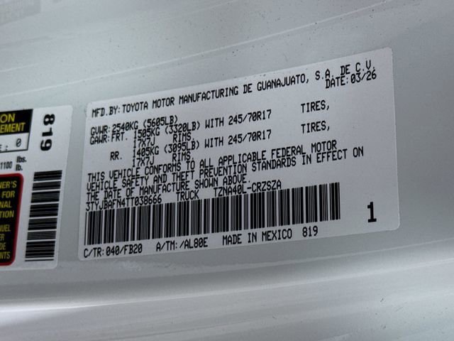 New 2026 Toyota Tacoma SR5 RWD image 27