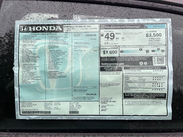 New 2026 Honda Civic Sport Touring image 29