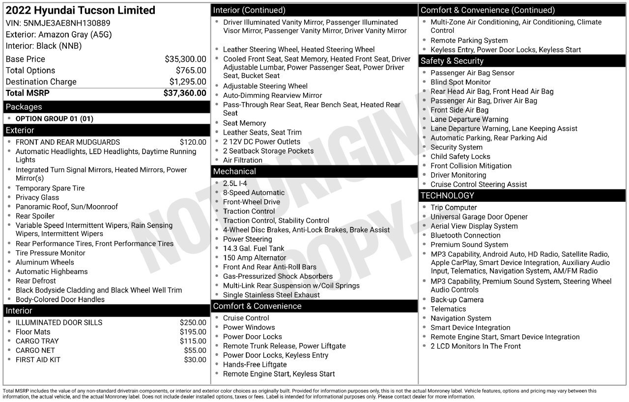 Used 2022 Hyundai Tucson Limited FWD image 5