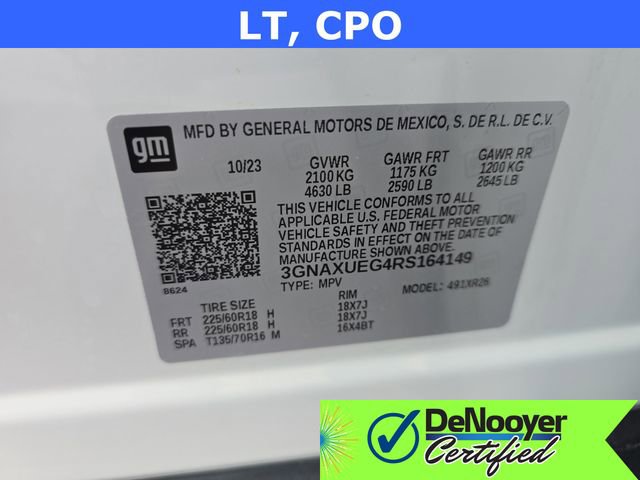 Used 2024 Chevrolet Equinox LT w/ LPO, Floor Liner Package image 34