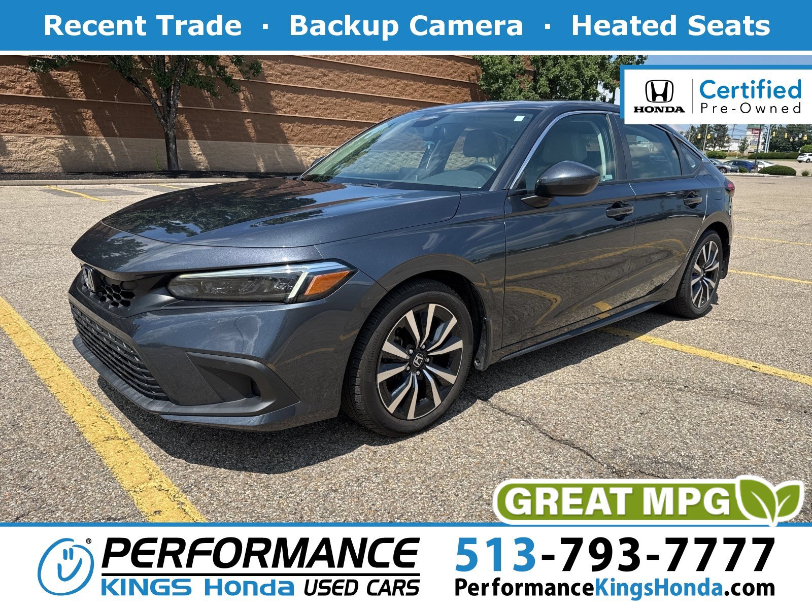 Used 2022 Honda Civic EX-L image 1